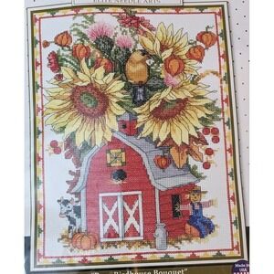 Design Works Cross Stitch Kit Barn Birdhouse Bouquet Sunflower Cow Farmhouse
